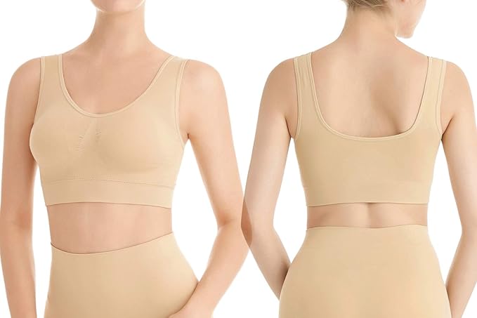 Sujetador deportiva sin costuras beige L/XL - additional image 3